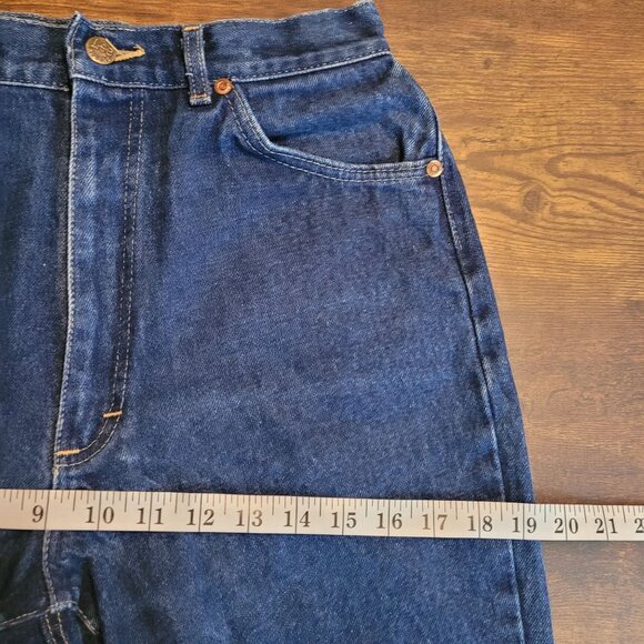 Vtg Lee Jeans 12 L Measures 26x32 Straight High Rise 80s Mom Dark Wash USA - Picture 7 of 11
